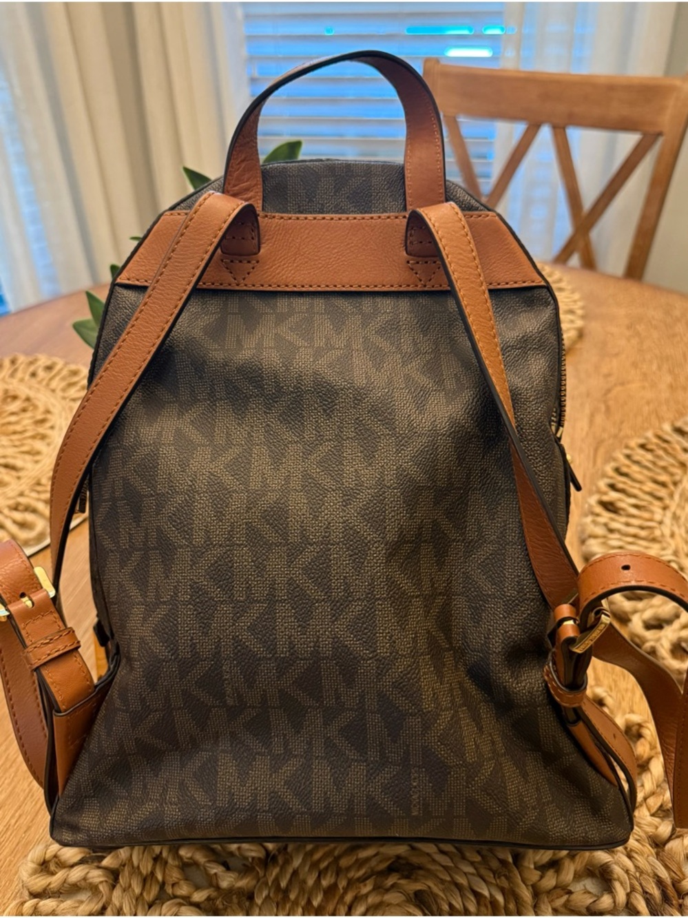NOT FOR SALE!! Michael Kors Medium Backpack with Gold Hardware - Picture 8 of 9